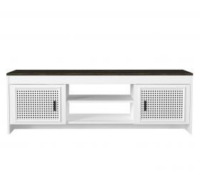 Comoda TV, Tera Home, Done, 150x48.2x35 cm, PAL, Alb/Maro închis