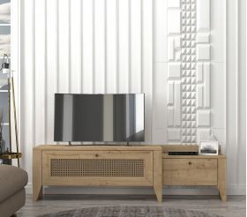 Comoda TV, Tera Home, Madura, 180x50x35 cm, PAL, Stejar