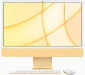 All-In-One PC Apple iMac 24 inch 4.5K Retina, Procesor Apple M1, 16GB RAM, 1TB SSD, 8 core GPU, Mac OS Big Sur, INT keyboard, Yellow