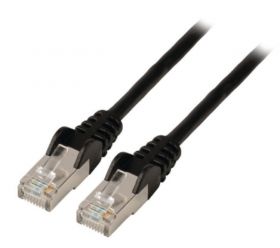 cablu de retea u/utp cat5e valueline rj45 tata - rj45 tata, de 3m, negru