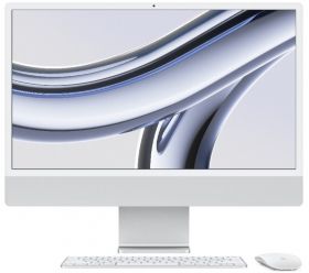 All-In-One PC Apple iMac 24 inch 4.5K Retina, Procesor Apple M3, 16GB RAM, 256GB SSD, 8 core GPU, macOS Sonoma, INT keyboard, Silver