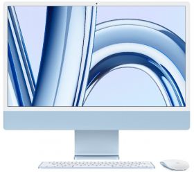 All-In-One PC Apple iMac 24 inch 4.5K Retina, Procesor Apple M3, 8GB RAM, 256GB SSD, 10 core GPU, macOS Sonoma, RO keyboard, Blue