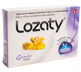 Supliment alimentar cu aroma de ghimbir Lozaty, 24 tablete, Sprint Pharma