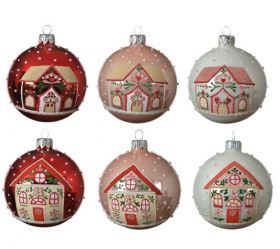 Glob - Bauble Glass Ginger Bread House - mai multe modele | Kaemingk