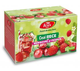 Ceai rece cu merisoare si fragute, 12 plicuri, Fares