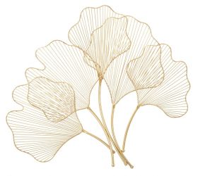 Decoratiune de perete Glam Leaf, Mauro Ferretti, 69x5x62 cm, fier