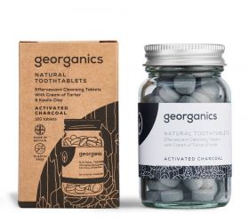 Pasta de dinti tablete, Charcoal, 120tbs - Georganics