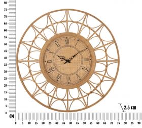 Ceas de perete Panama, Mauro Ferretti, Ø 76 cm, fier, maro