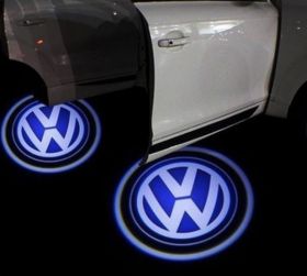 Set 2 Holograme LED cu LOGO VOLKSWAGEN pentru Portiere