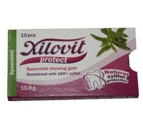 Xilovit - guma de mestecat cu xylitol - spearmint 10,8g