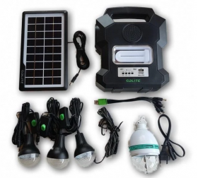 Kit solar portabil Gdlite GD-1000A USB bluetooth radio FM MP3 4 becuri incluse XL