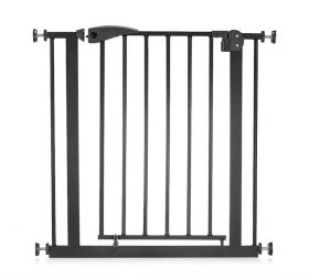 Poarta de siguranta pentru copii, Baby Safety Door, 76x80 cm, Metal, Negru