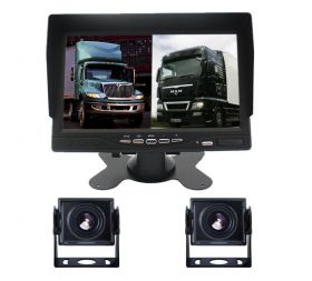 Set Monitor auto 2 camere metalice pentru tiruri autocare camioane