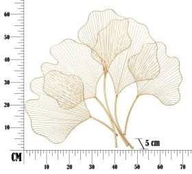 Decoratiune de perete Glam Leaf, Mauro Ferretti, 69x5x62 cm, fier