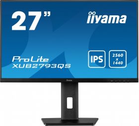 iiyama IIYAMA XUB2793QS-B1 27inch ETE IPS-panel ULTRA SLIM LINE 2560x1440 WQHD 1ms 15cm height adj. stand 300cd/m2 2xHDMI DP Speakers (XUB2793QS-B1)