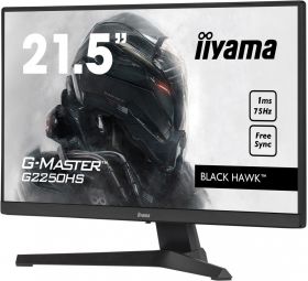 iiyama IIYAMA G2250HS-B1 21.5inch ETE VA-panel Gaming G-Master Black Hawk FreeSync 1920x1080 75Hz 250cd/m2 HDMI DP 1ms Speakers Black Tuner (G2250HS-B1)