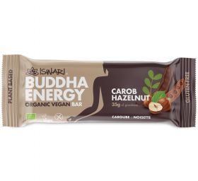 Baton energizant bio cu alune de padure si carob, 35g, Iswari