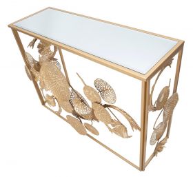 Consola Glam Univers, Mauro Ferretti, 114x40.5x80 cm, fier, auriu