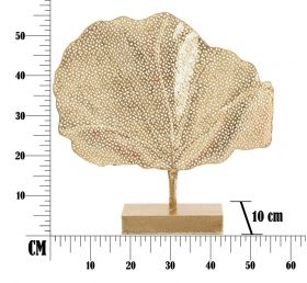 Decoratiune Leaf, Mauro Ferretti, 55x10x56 cm, fier, auriu