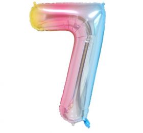 Cifre balon folie curcubeu S 7