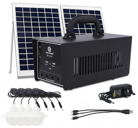 Kit Solar EP-1212C cu 3 becuri si panou solar 15W