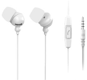 casti in-ear cu fir 3.5mm, microfon, alb, plugz maxell