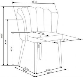 Scaun living HM k386 gri