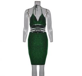 Rochie bodycon sexy verde XS