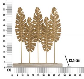 Decoratiune Long Leaf, Mauro Ferretti, 47x10x57.5 cm, fier, auriu