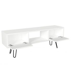 Comoda TV, Furny Home, Moda, 120x43.1x29.5 cm, Alb