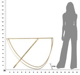 Consola Ring, Mauro Ferretti, 120x40x79 cm, fier, negru/auriu