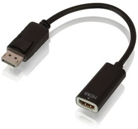 Adaptor LINDY 1x DisplayPort 1.2 Male - 1x HDMI 1.4 Female, negru