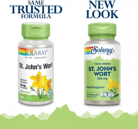 Saint. JOHN'S WORT - Sunatoare - 325mg, 100 capsule vegetale, Solaray - SECOM