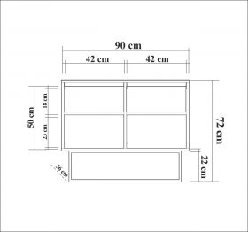 Bufet inferior Zuri, Sapphire, 90x36x72 cm, maro/negru