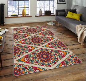 Covor, ASR CRPT-117 , 120x180 cm, Poliester, Multicolor