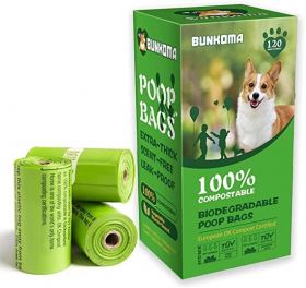 Pungi igienice biodegradabile pentru caini, pisici - poop bags 120 buc