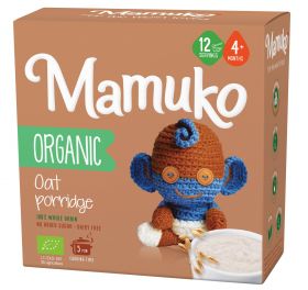 Porridge din ovaz, eco-bio, 4+ luni, 200g Mamuko