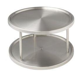 Organizator rotativ pentru condimente, Wenko, Carousel Duo, 26 x 15.5 cm, inox