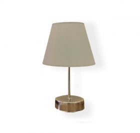 Lampa de masa, FullHouse, 390FLH1703, Metal, Bej / Argintiu