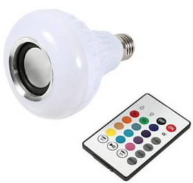 Bec led cu difuzor Bluetooth si telecomanda