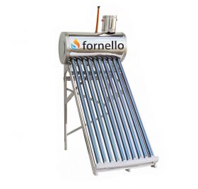 Panou solar nepresurizat Fornello pentru producere apa calda, cu rezervor inox 82 litri, 10 tuburi vidate si vas flotor 5 litri