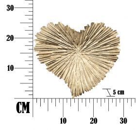 Platou decorativ Heart, Mauro Ferretti, 29x25x2 cm, fier, auriu