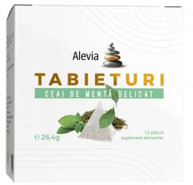 Ceai de menta delicata Tabieturi, 12 plicuri, Alevia