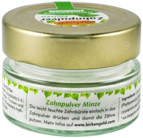 Pulbere pentru dantura cu menta si xylitol, 30 g, Birkengold