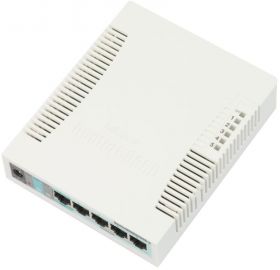 mikrotik Mikrotik RB260GS Gigabit Ethernet (10/100/1000) Power over Ethernet (PoE) Suport Alb (CSS106-5G-1S)