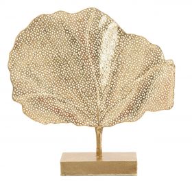 Decoratiune Leaf, Mauro Ferretti, 55x10x56 cm, fier, auriu