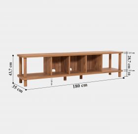 Comoda TV, Dora, Neo 180, 180 x 43.7 x 35 cm, pal melaminat, maro