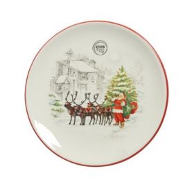 Farfurie - Breakfast Plate Dolomite With Santa | Kaemingk