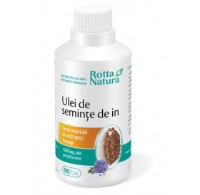 Ulei de seminte de in 1000mg 90cps - Rotta Natura