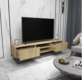 Comoda TV, Kalune Design, Escape 180, 180x50x40 cm, Pâslă / Negru